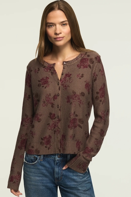 FLORAL PRINTED CARDIGAN, image 1
