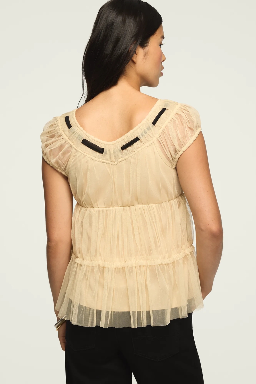 TIERED MESH BOW TOP, image 5