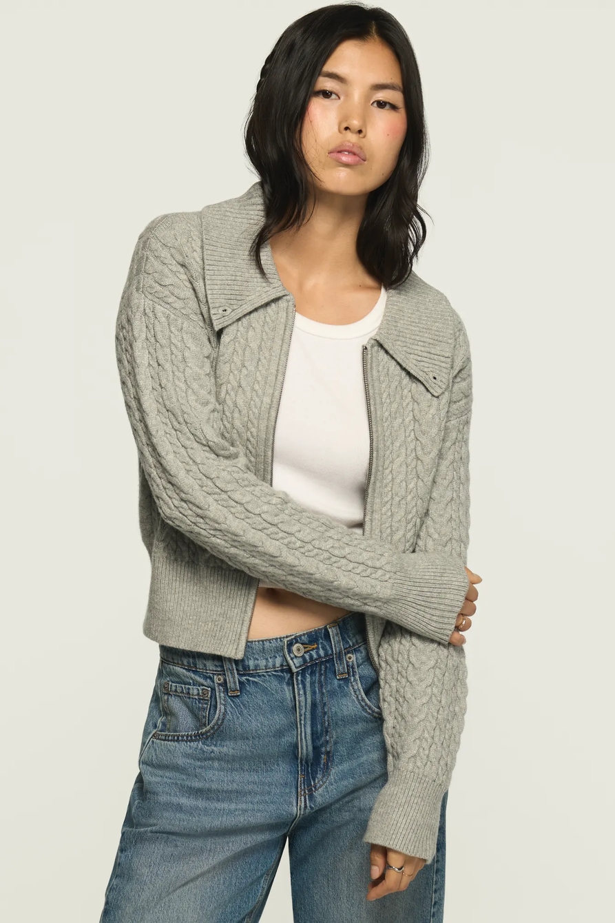 FUR COLLAR SWEATER JACKET, image 6
