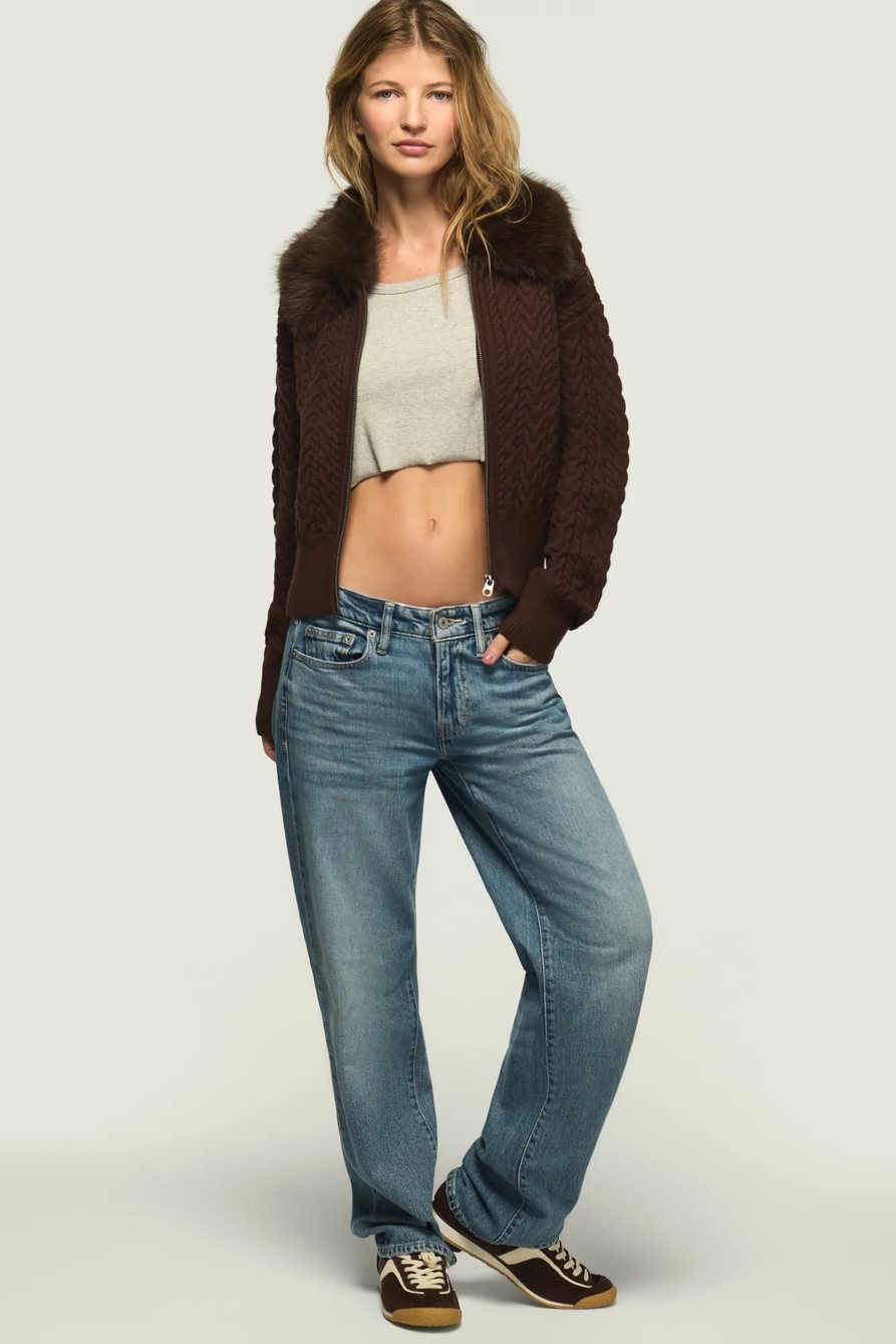 FUR COLLAR SWEATER JACKET, image 5