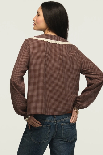 LONG SLEEVE PETER PAN COLLAR TOP, image 3