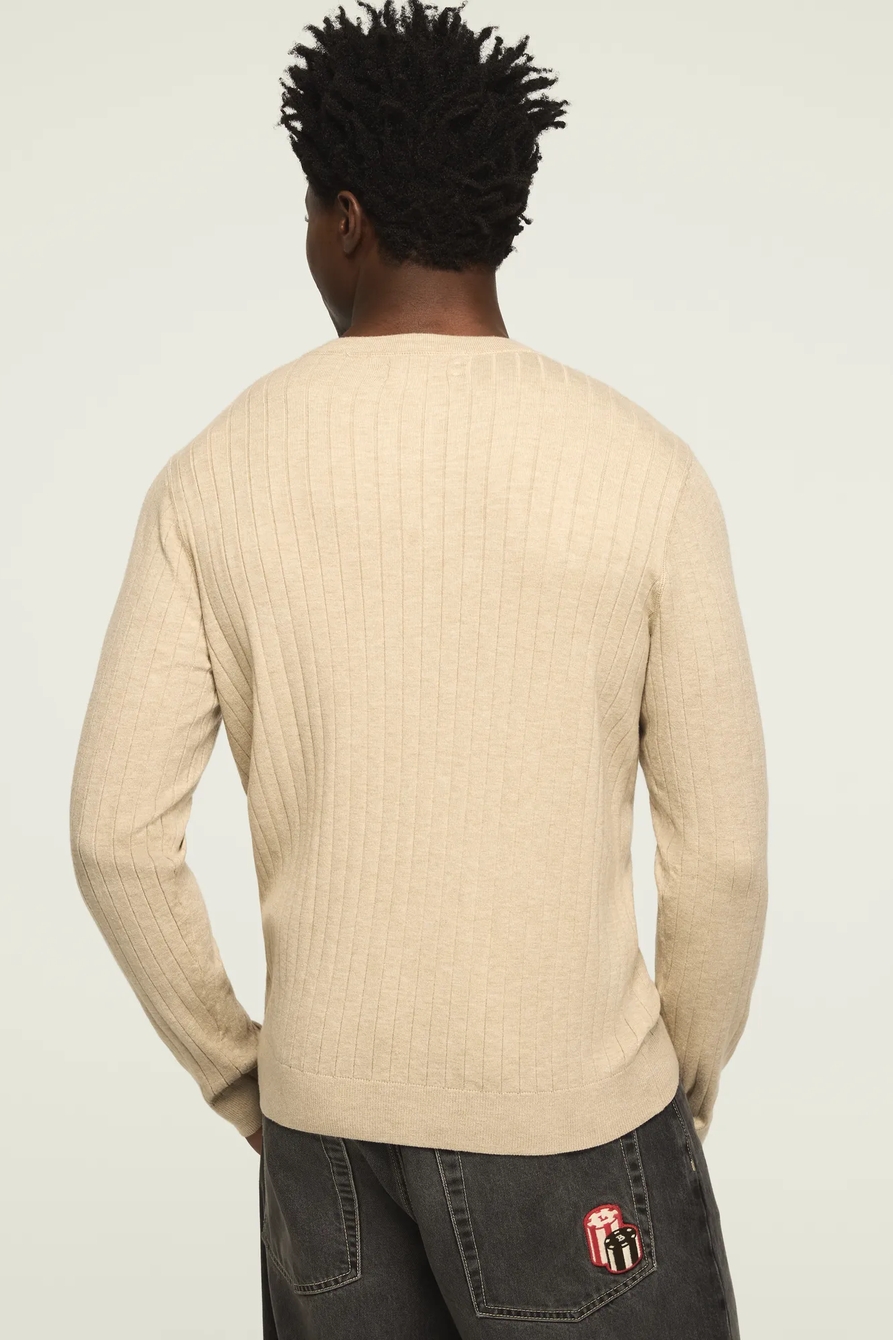 WIDE RIB HENLEY SWEATER, image 3