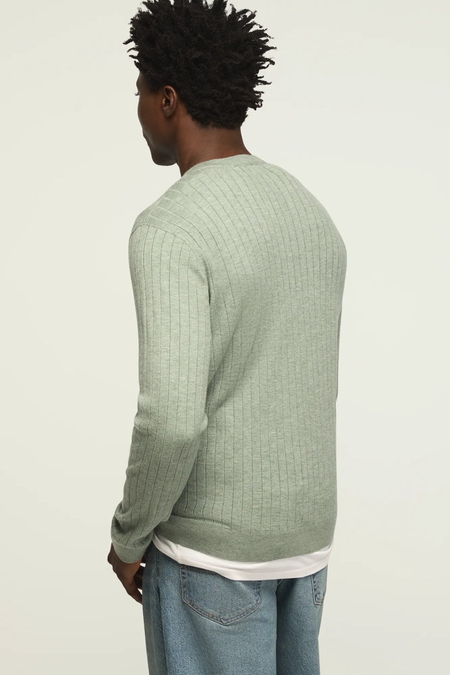WIDE RIB HENLEY SWEATER, image 3