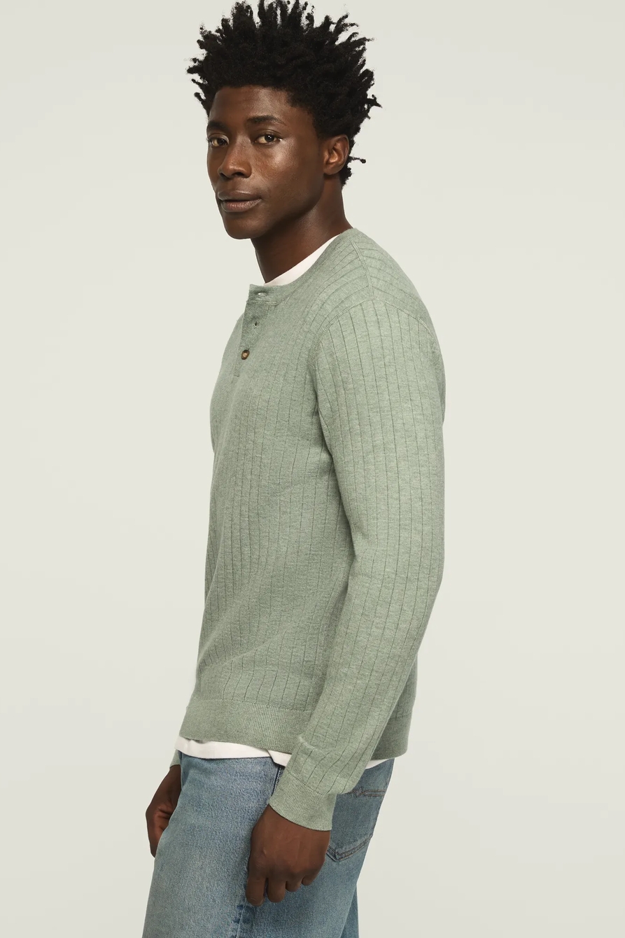 WIDE RIB HENLEY SWEATER, image 4