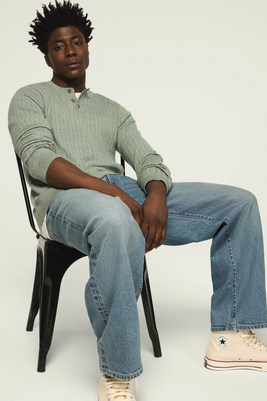 WIDE RIB HENLEY SWEATER, image 5