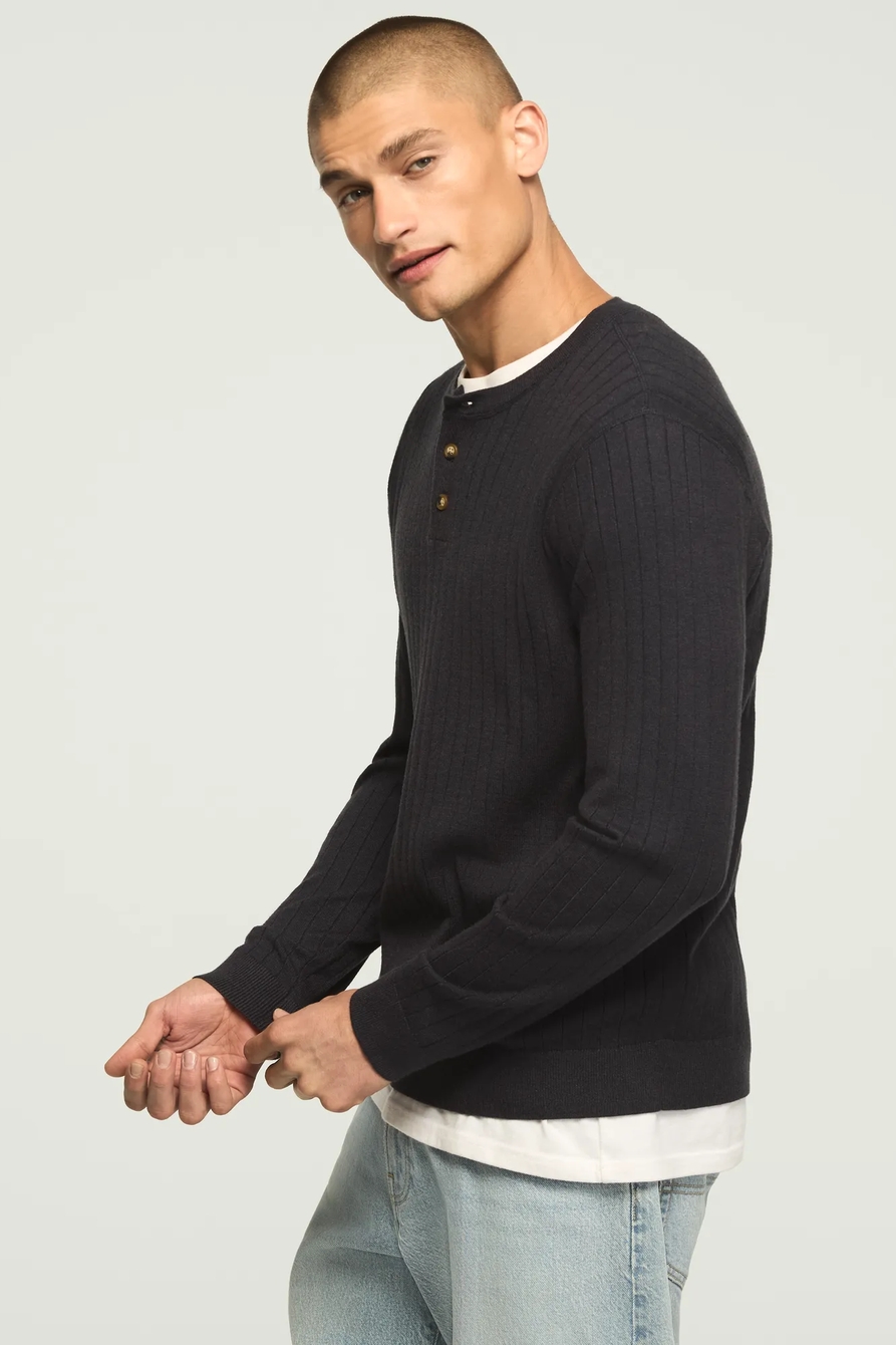 WIDE RIB HENLEY SWEATER, image 4