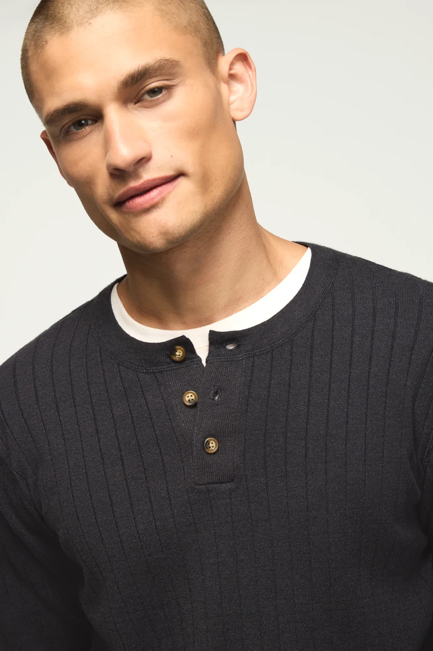 WIDE RIB HENLEY SWEATER, image 5