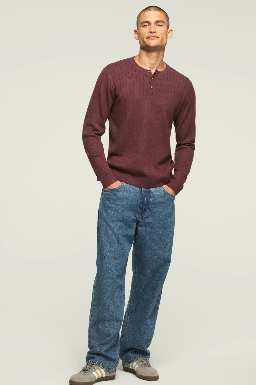 WIDE RIB HENLEY SWEATER, image 2