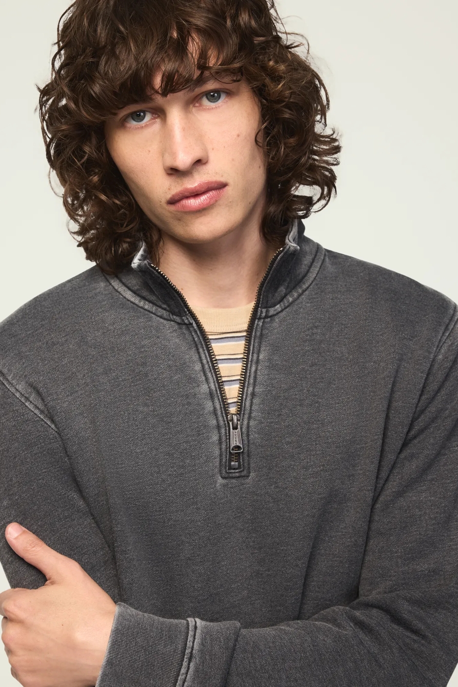 VENICE BURNOUT FRENCH TERRY 1/4 ZIP PULLOVER, image 5