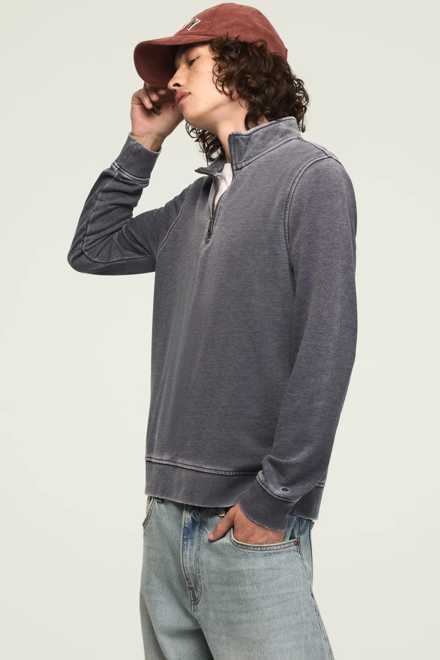 VENICE BURNOUT FRENCH TERRY 1/4 ZIP PULLOVER, image 4