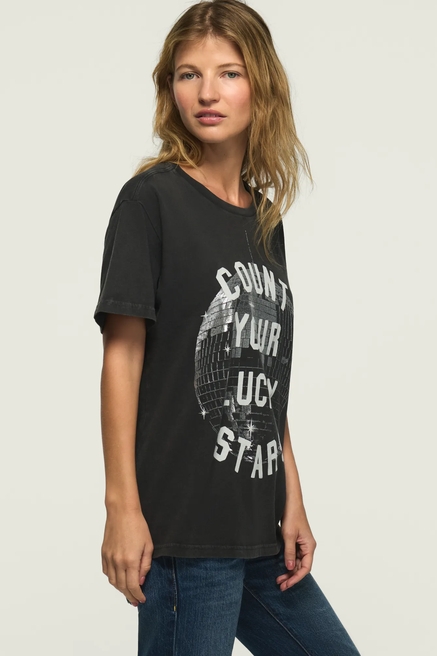 COUNT YOUR LUCKY STARS BOYFRIEND TEE, image 3