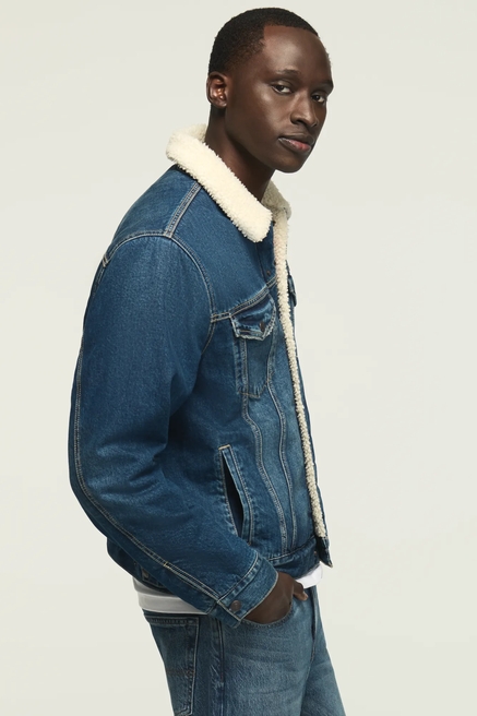 DENIM SHERPA JACKET, image 4
