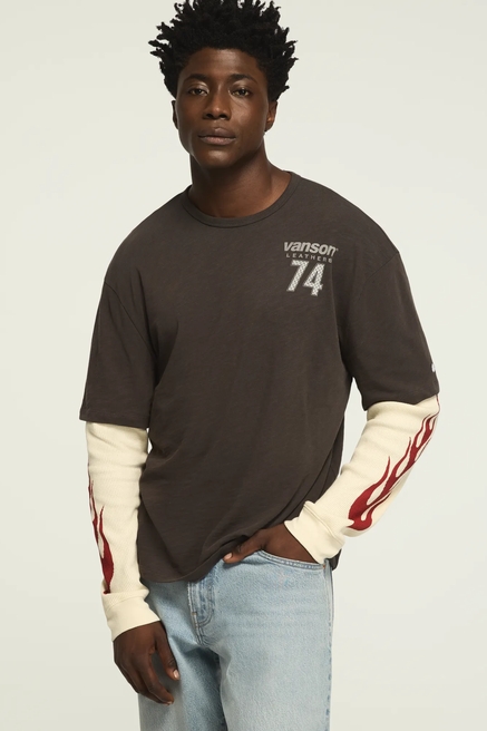 VANSON 74 THERMAL LONG SLEEVE TEE, image 4