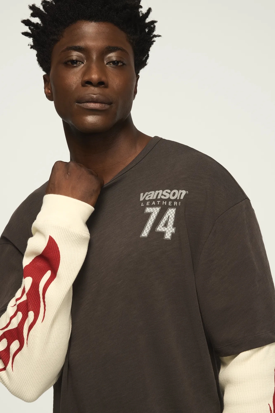 VANSON 74 THERMAL LONG SLEEVE TEE, image 5