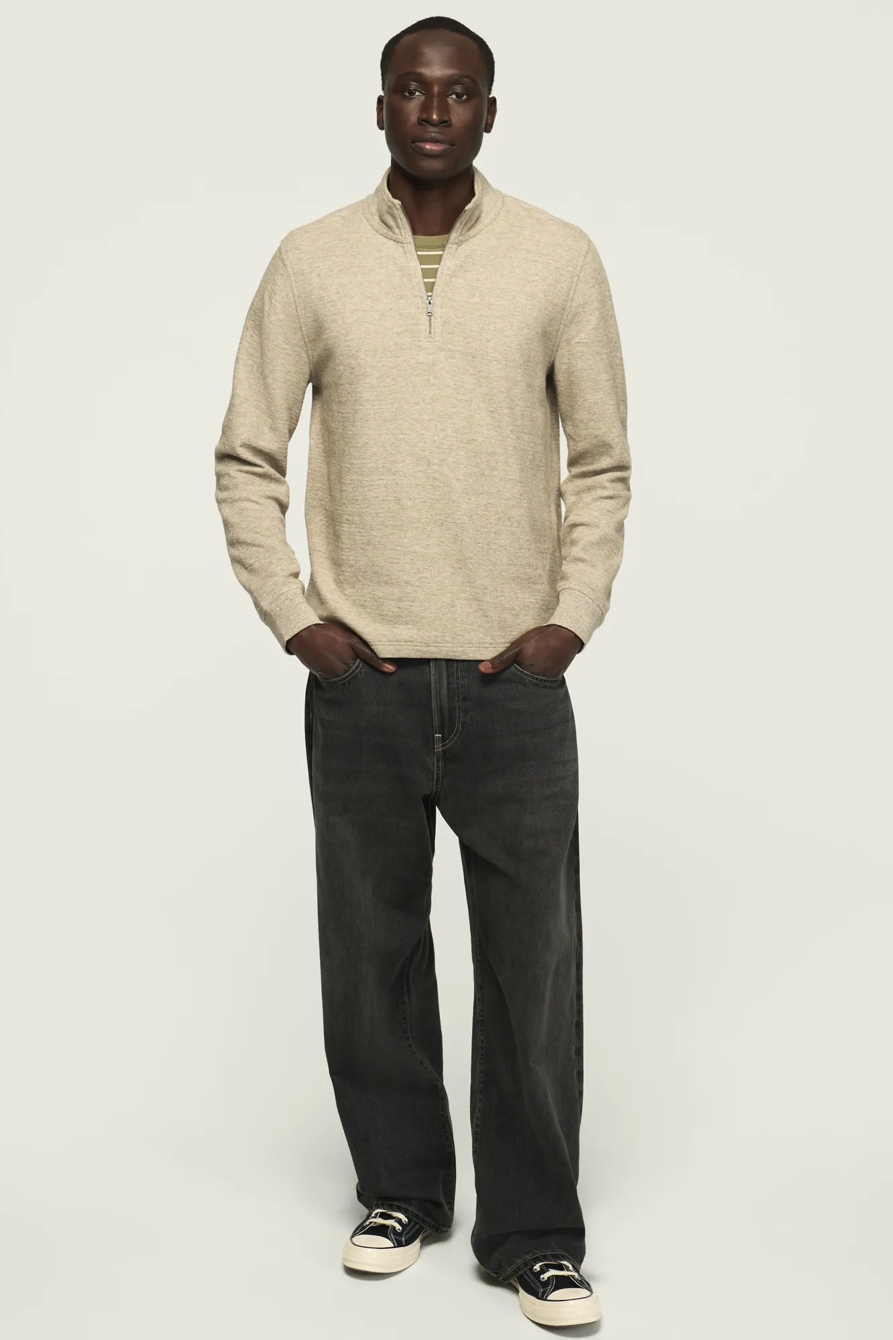 1/4 ZIP TEXTURED PULLOVER, image 2