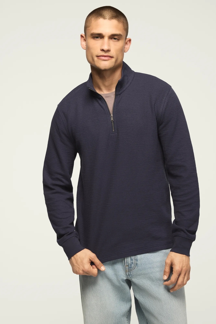 1/4 ZIP TEXTURED PULLOVER, image 2