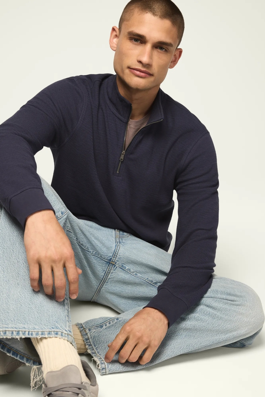 1/4 ZIP TEXTURED PULLOVER, image 5