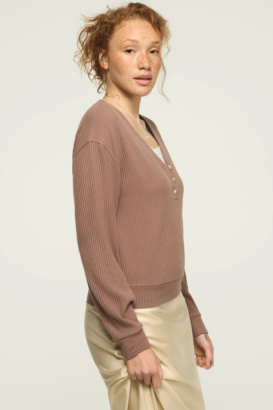 CLOUD V-NECK HENLEY POPOVER, image 4