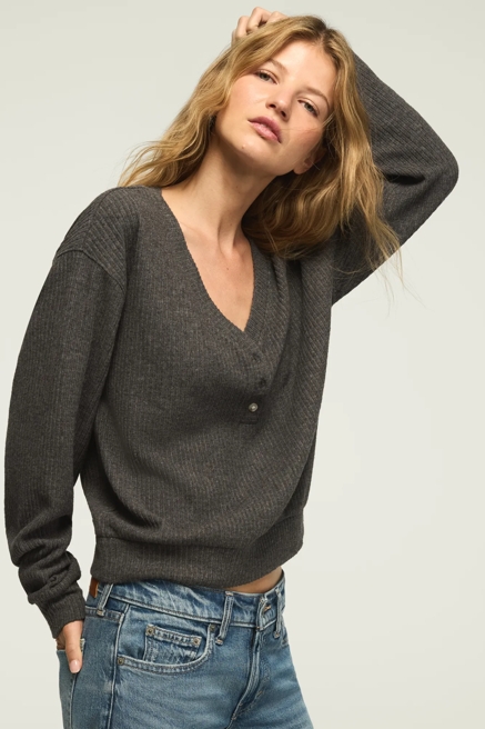 CLOUD V-NECK HENLEY POPOVER, image 4