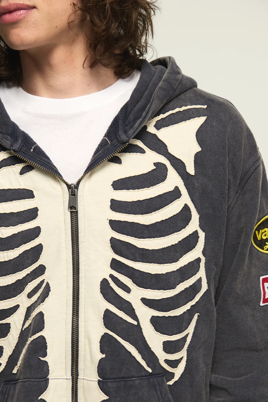 LUCKY BRAND X VANSON SKELETON FULL ZIP HOODIE, image 4