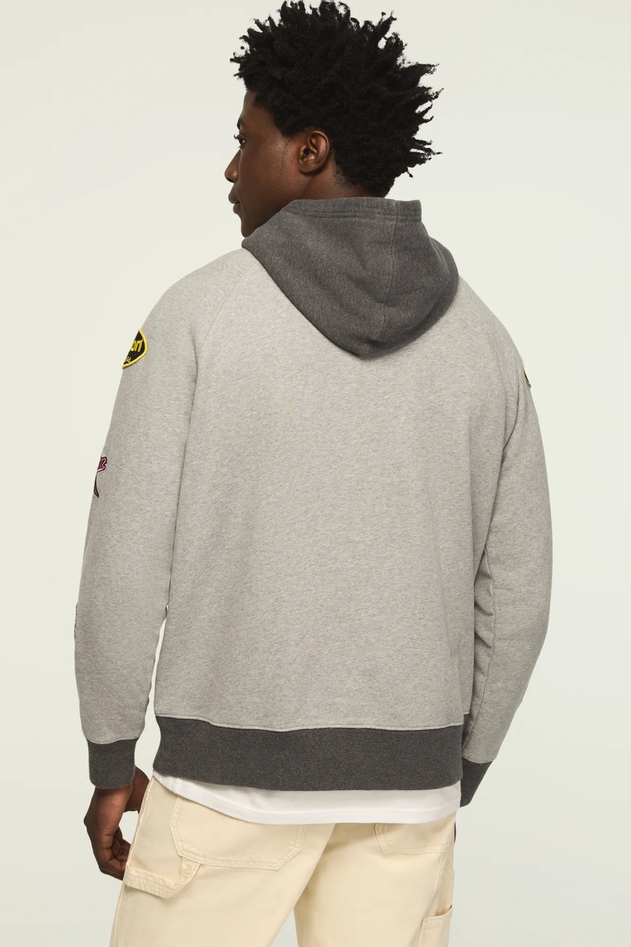 VANSON TWO TONE PATCH HOODIE, image 3