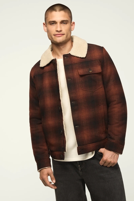 SHERPA LINED PLAID JACKET, image 2