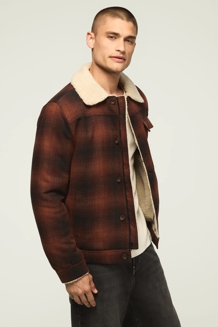 SHERPA LINED PLAID JACKET, image 4