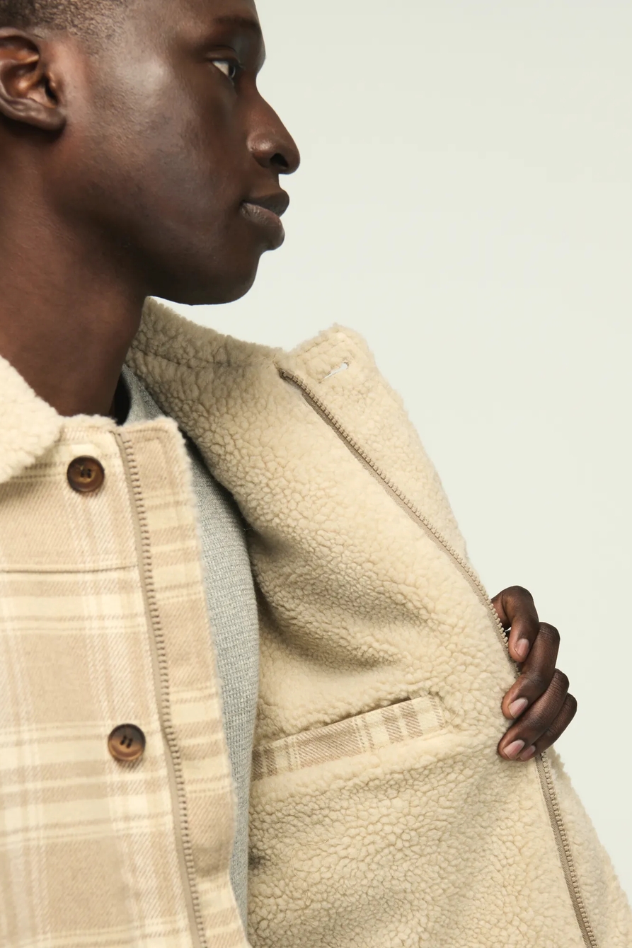 SHERPA LINED PLAID JACKET, image 5