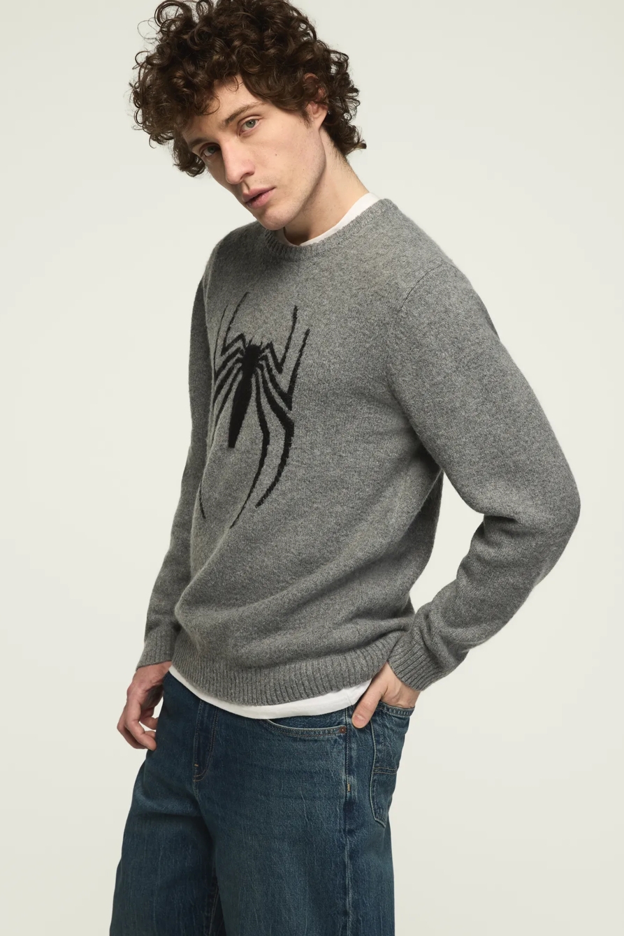 SPIDERMAN INSTARSIA CREW NECK SWEATER, image 4
