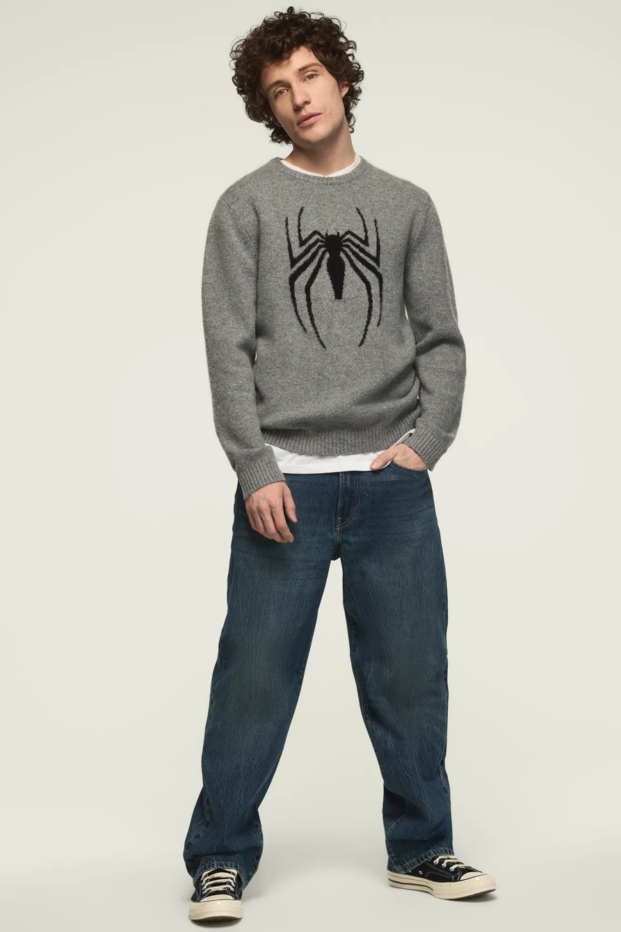 SPIDERMAN INSTARSIA CREW NECK SWEATER, image 5