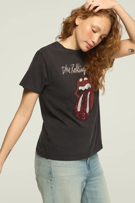 ROLLING STONES SEQUIN TONGUE BOYFRIEND TEE, image 4