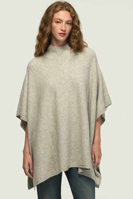 MOCK NECK PONCHO SWEATER, image 1