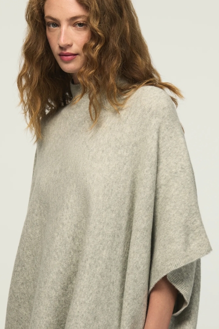 MOCK NECK PONCHO SWEATER, image 2