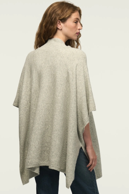 MOCK NECK PONCHO SWEATER, image 3