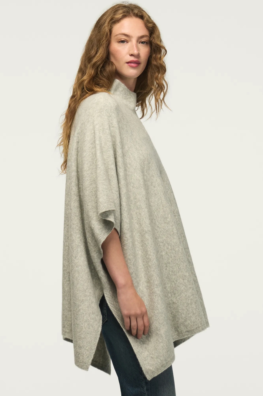 MOCK NECK PONCHO SWEATER, image 4