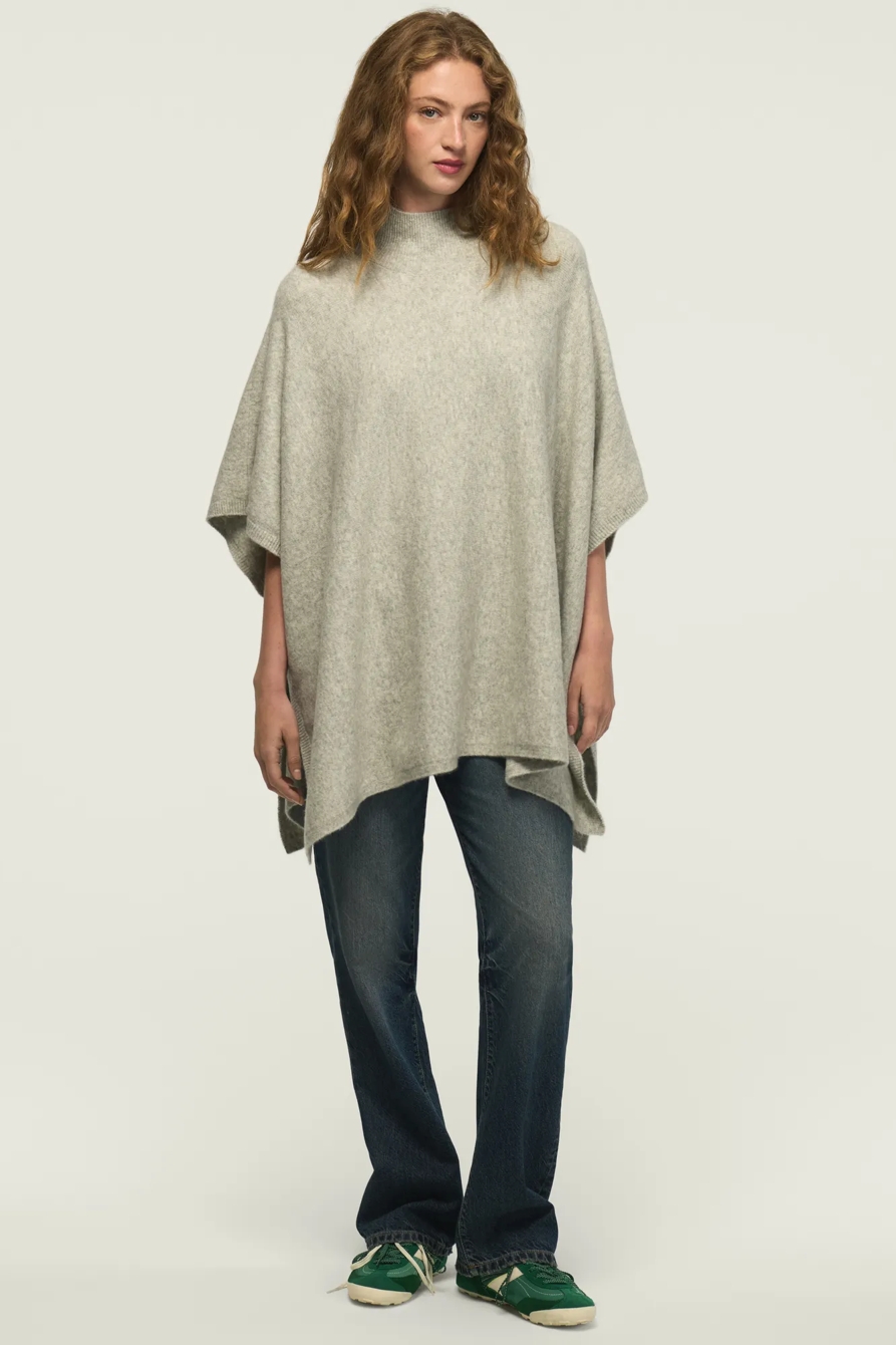 MOCK NECK PONCHO SWEATER, image 5