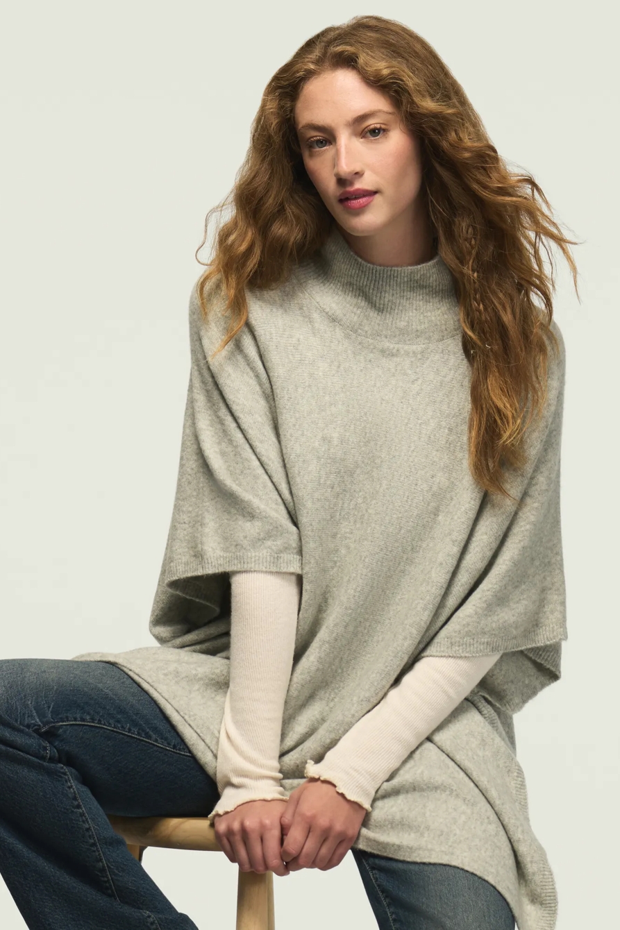 MOCK NECK PONCHO SWEATER, image 6
