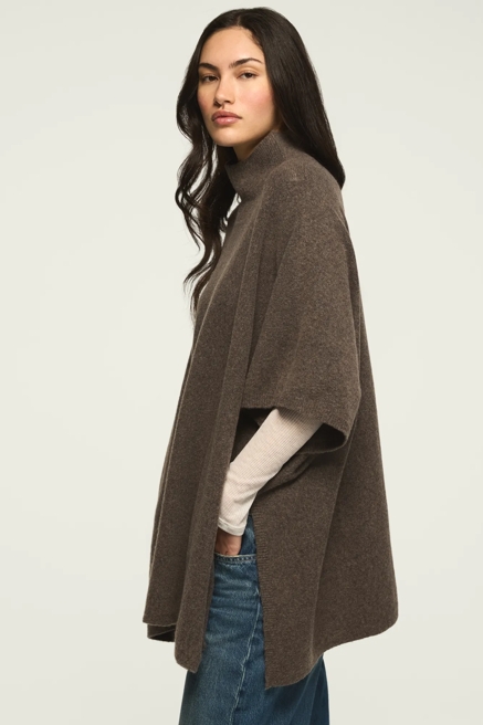 MOCK NECK PONCHO SWEATER, image 4