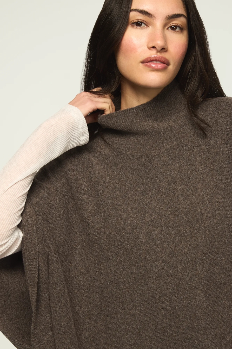 MOCK NECK PONCHO SWEATER, image 5