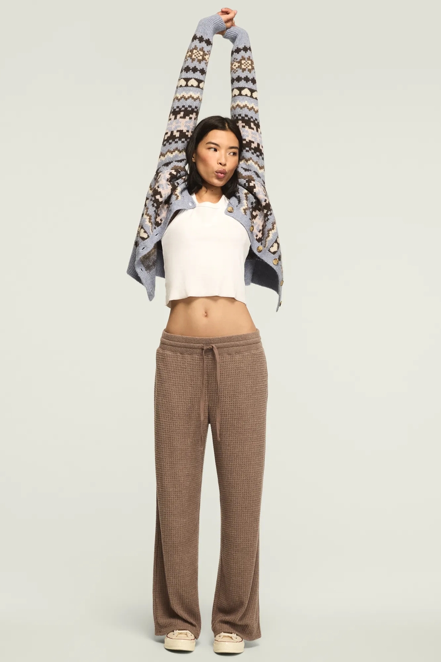 CLOUD WAFFLE WIDE LEG PANT, image 2