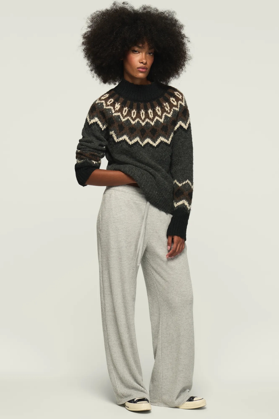 CLOUD WAFFLE WIDE LEG PANT, image 5