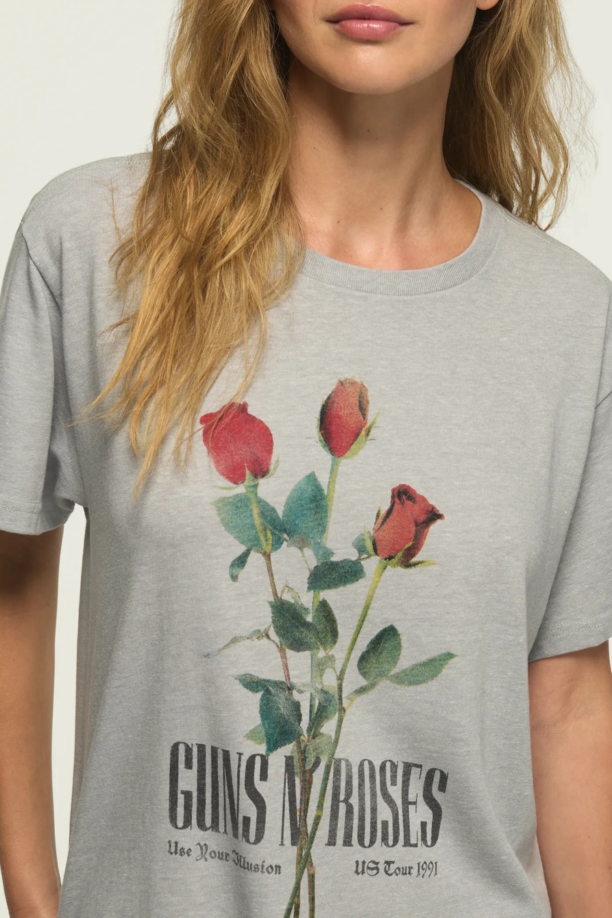 GUNS N ROSES ROSES BOYFRIEND TEE, image 2