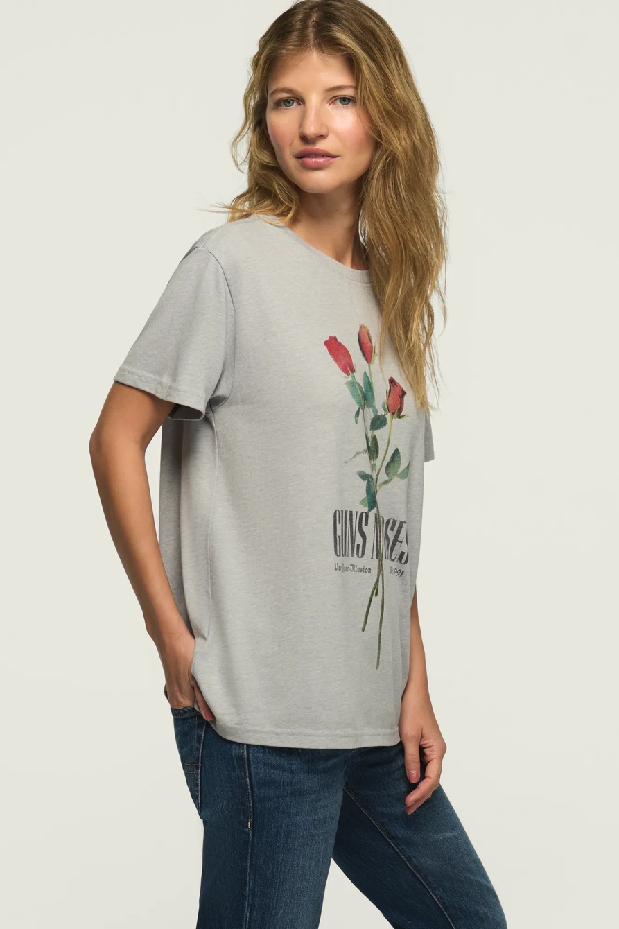 GUNS N ROSES ROSES BOYFRIEND TEE, image 3