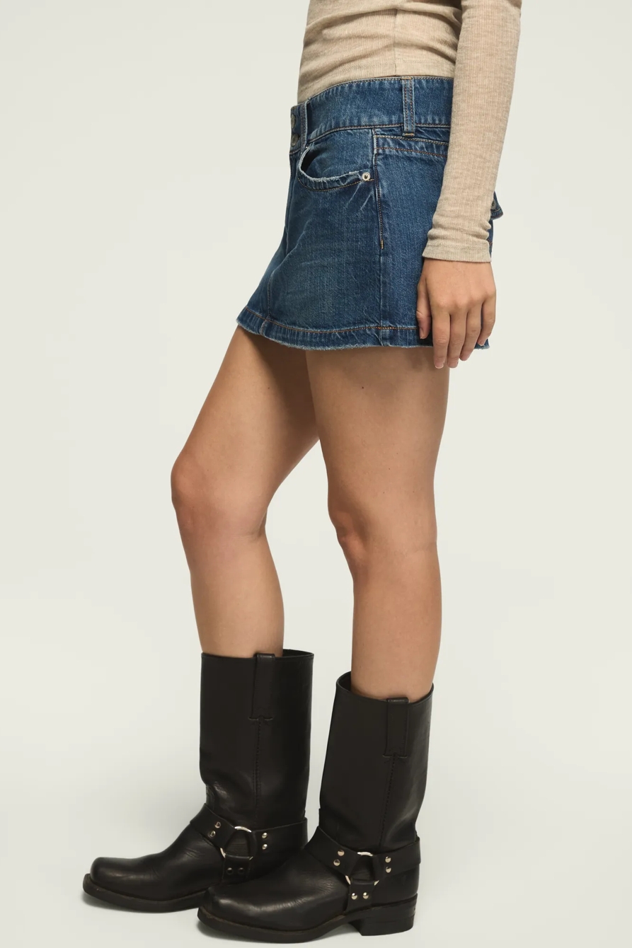 DENIM MICRO MINI SKIRT, image 3
