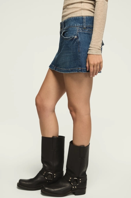 DENIM MICRO MINI SKIRT, image 3