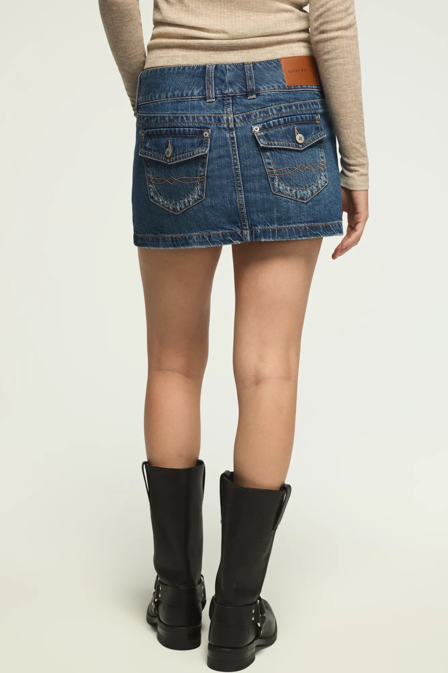 DENIM MICRO MINI SKIRT, image 5