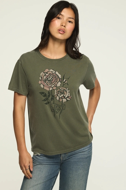 LUCKY ROSES BOYFRIEND TEE, image 1
