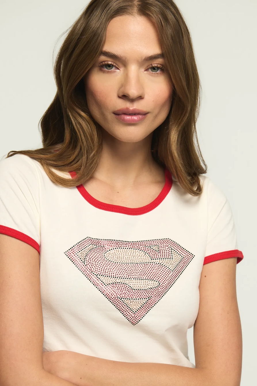 SUPERGIRL LOGO RINGER TEE, image 2