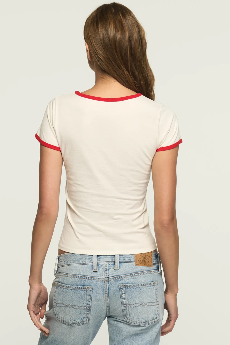 SUPERGIRL LOGO RINGER TEE, image 3