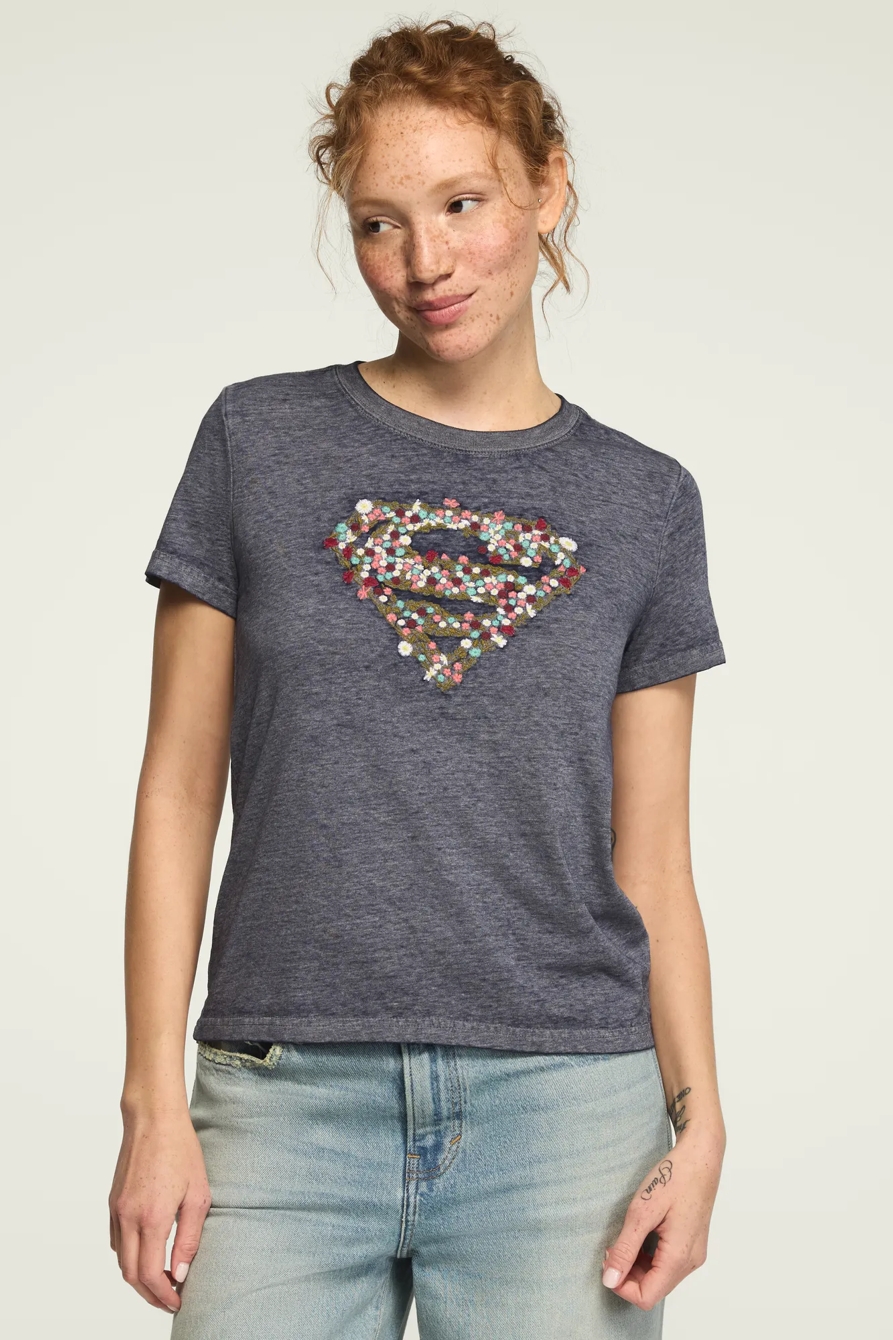 SUPERGIRL FLORAL LOGO TEE, image 2